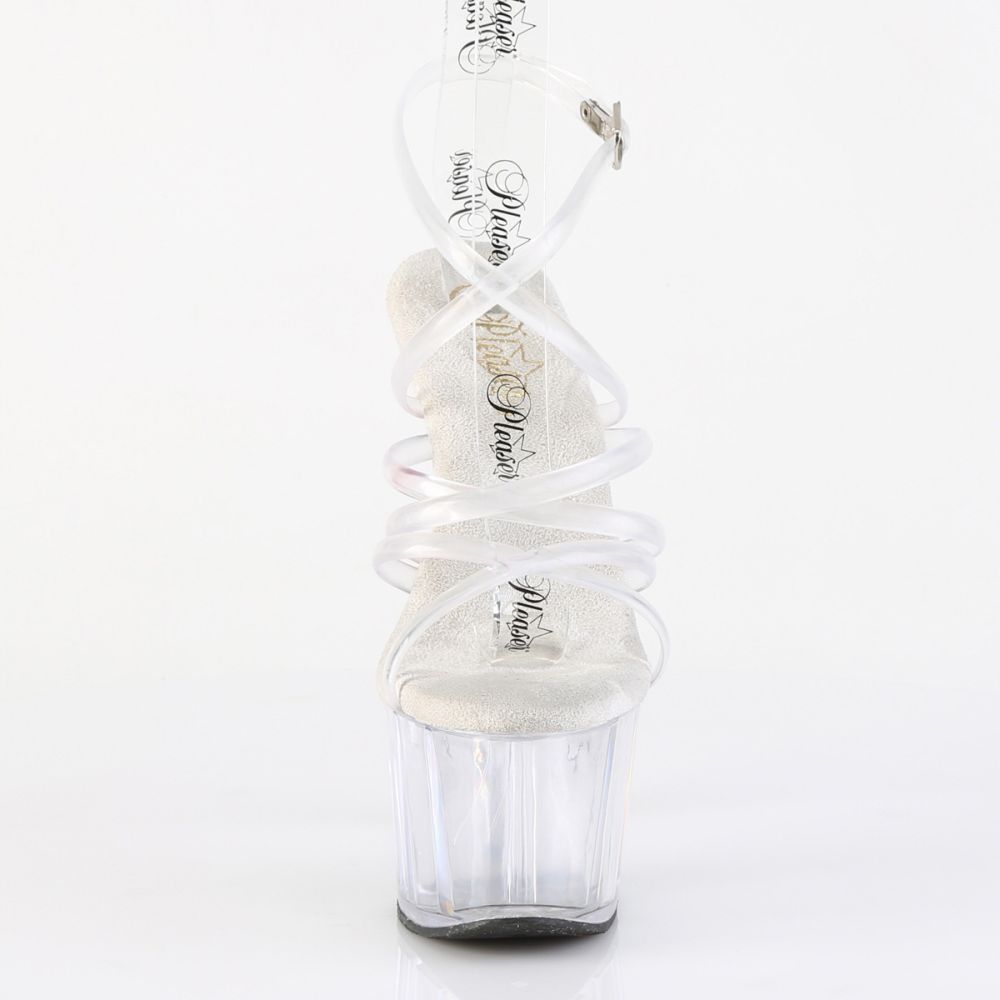 Pleaser - ADORE706 KnöchelriemenSandale - Transparent